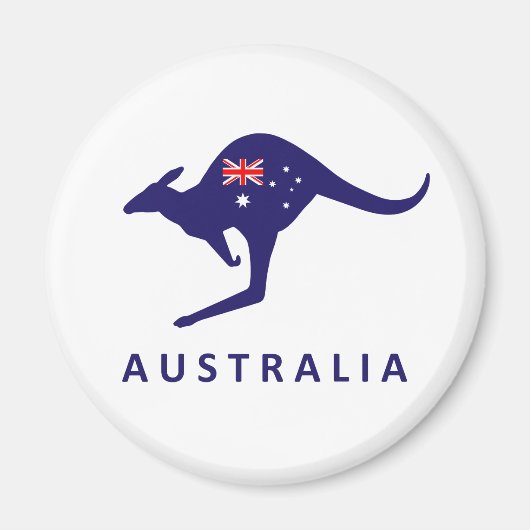 AUSTRALIA KANGAROO FLAG MAGNET (Vorne)