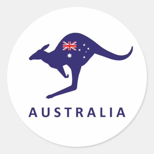 AUSTRALIA KANGAROO FLAG STICKERS (Vorderseite)