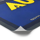 Australia Kangaroo Paws Vintage Travel Poster (Ecke)