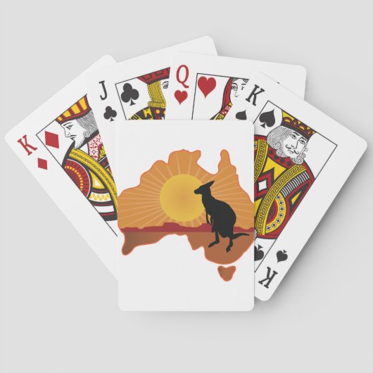 Australia Kangaroo Spielkarten (Rückseite)