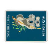 Australia Koala Bear Vintage Travel Poster Magnet (Horizontal)