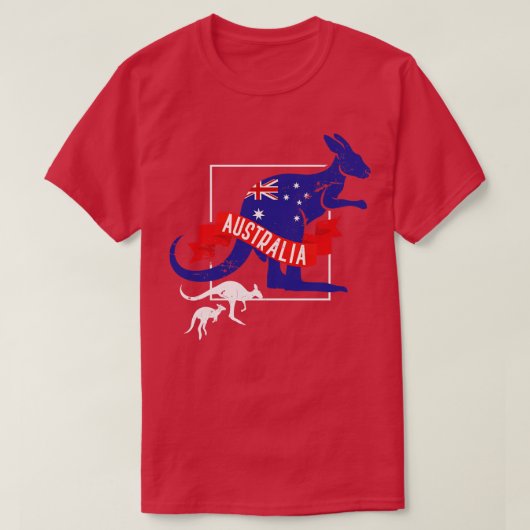 Australia Lover Gift Animal Kangaroo T-Shirt (Design vorne)