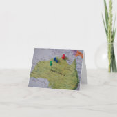 Australia Map Greeting Card Dankeskarte (Vorderseite)