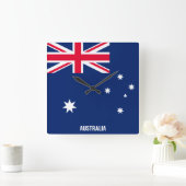 Australia National Flag Patriotic Quadratische Wanduhr (Zuhause)