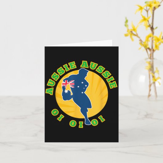 Australia Rugby, Wallabies Aussie Aussie Aussie Oi Karte (Gelbe Blume)