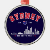 Australia’s Iconic Sydney Skyline Ornament Aus Metall (Vorne)