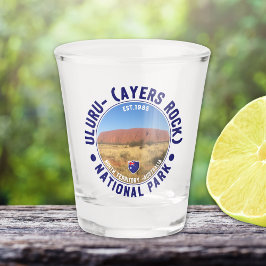 Australia’s Sacred Landmark – Uluru Sunset Photo  Schnapsglas