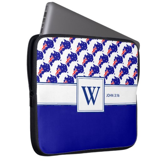 AUSTRALIA Scripting Christlich Monogram Laptop Laptopschutzhülle (Vorne Rechts)