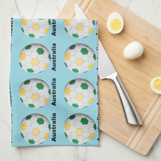 Australia Soccer Geschirrtuch (Viertel Falte)