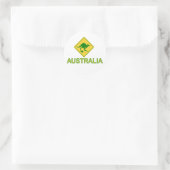Australia Soccer Kangaroo Runder Aufkleber (Tasche)