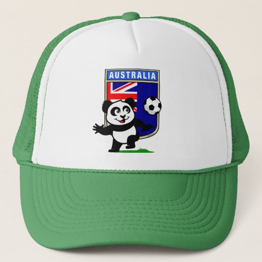 Australia Soccer Panda Truckerkappe (Vorderseite)