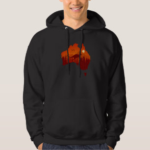 Australia-Tag  Australische Karte Flagge Patriotis Hoodie