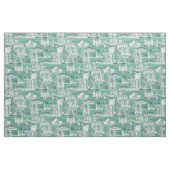 Australia toile de jouy dark teal peppermint stoff (Yard (91,4 cm))