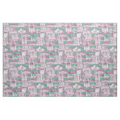 Australia toile de jouy purple peppermint stoff (Yard (91,4 cm))