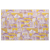 Australia toile de jouy purple yellow stoff (Fat Quarter (45,7 x 55,9 cm))