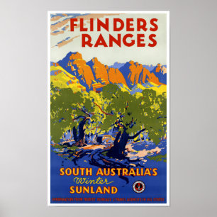 Australia Vintage Travel Poster Restored