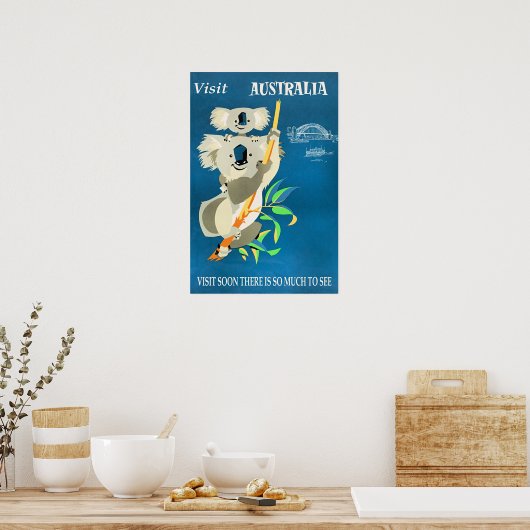 Australia, Visit Soon Poster (Küche)