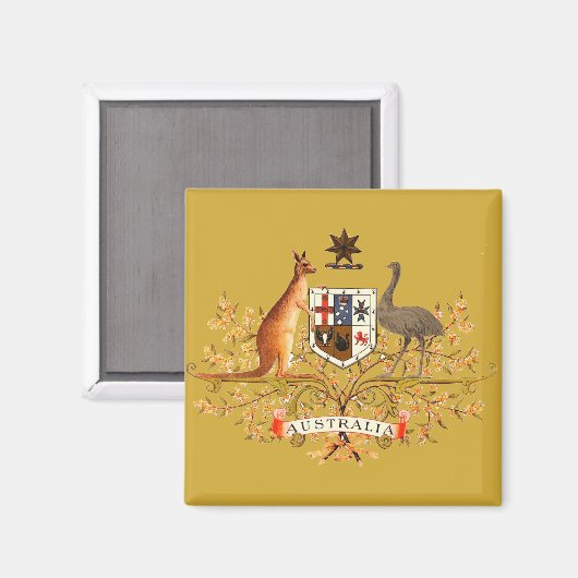 Australia-Wappen Magnet (Vorderseite/Rückseite)