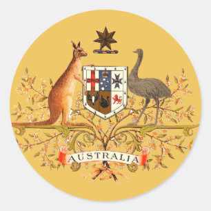 Australia-Wappen Runder Aufkleber