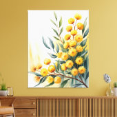 Australia — Watercolor Golden Wattle Leinwanddruck (Insitu (Wohnzimmer))