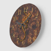 Australian Aboriginal Art Gift Große Wanduhr (Winkel)