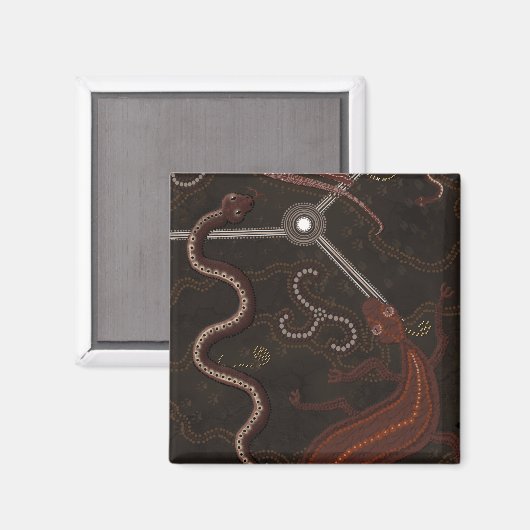 Australian Aboriginal Art Gift Magnet (Vorderseite/Rückseite)