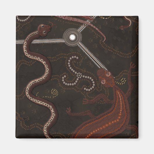 Australian Aboriginal Art Gift Magnet (Vorne)