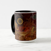 Australian Aboriginal Art Gift Tasse (Vorderseite Links)
