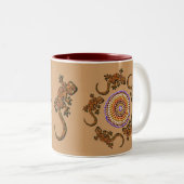 Australian Aboriginal Art Gift Zweifarbige Tasse (VorderseiteRechts)