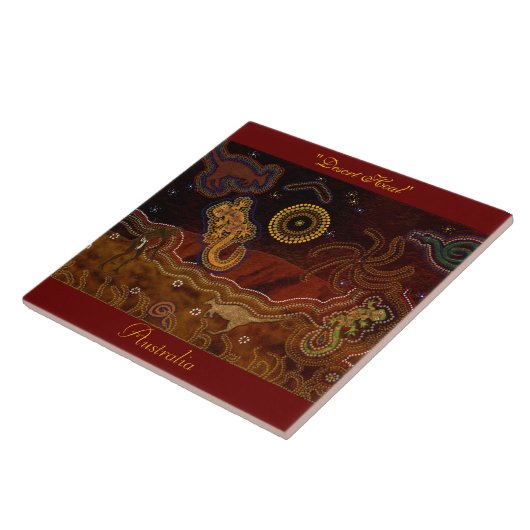 Australian Aboriginal Desert Animals 6' Art Tile Fliese (Seite)