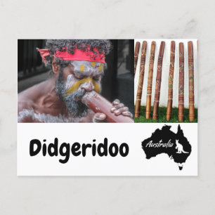 Australian Aboriginal Didgeridoo Postkarte