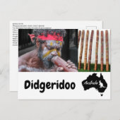 Australian Aboriginal Didgeridoo Postkarte (Vorne/Hinten)