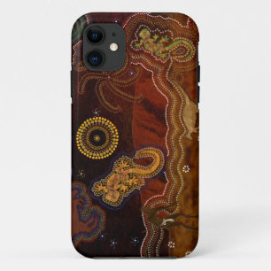 Australian Aboriginal Dreamtime Wüste Art iPhone 11 Hülle
