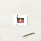 Australian Aboriginal Flag And Aborigin Post-it Klebezettel (Auf Schreibtisch)