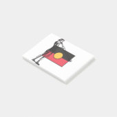 Australian Aboriginal Flag And Aborigin Post-it Klebezettel (angewinkelt)