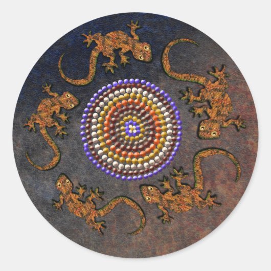 Australian Aboriginal Style Desk Art Stickers (Vorderseite)