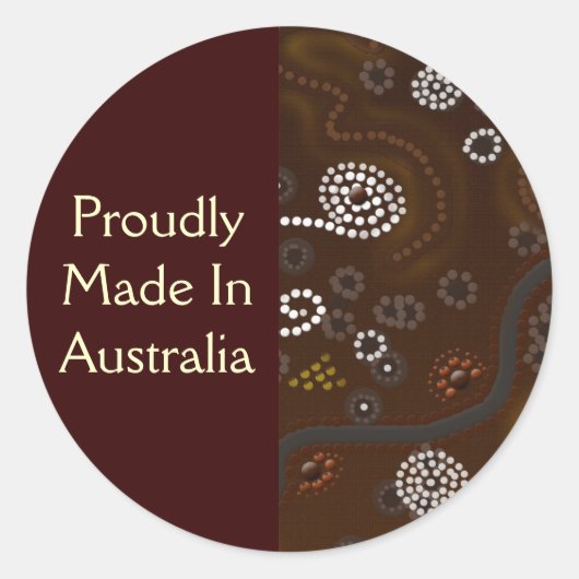 Australian Aboriginal Style Souvenir Art Stickers (Vorderseite)