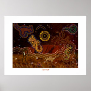 Australian Aboriginal Wüste Heart Poster