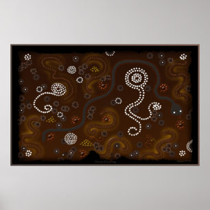 Australian Aboriginal Wüstenkunst Poster