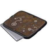 Australian Aborigine Art Desert Snake, Waterholers Laptopschutzhülle (Vorne Knopf)