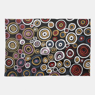 Australian Aborigine Artists Soakage Teetuch Geschirrtuch