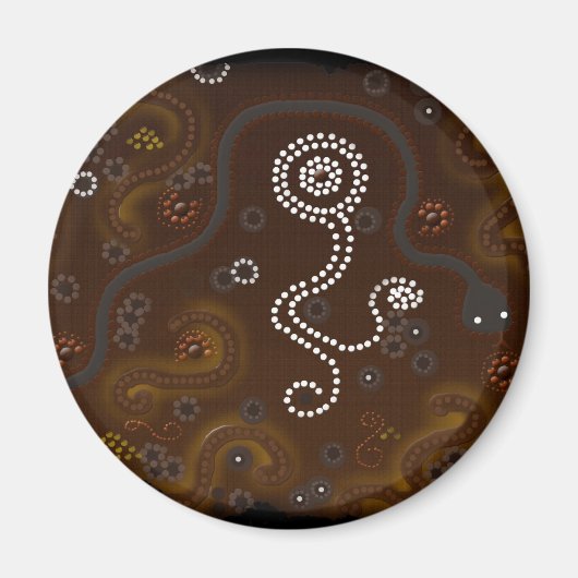 Australian Aborigine Style Art Magnet (Vorne)