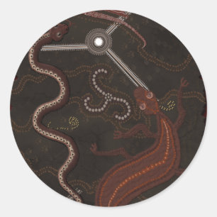 Australian Aborigine Style Art Stickers