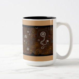 Australian Aborigine Style Art Zweifarbige Tasse