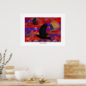 Australian Aborigine-thematied Sunset on a Lake Poster (Küche)