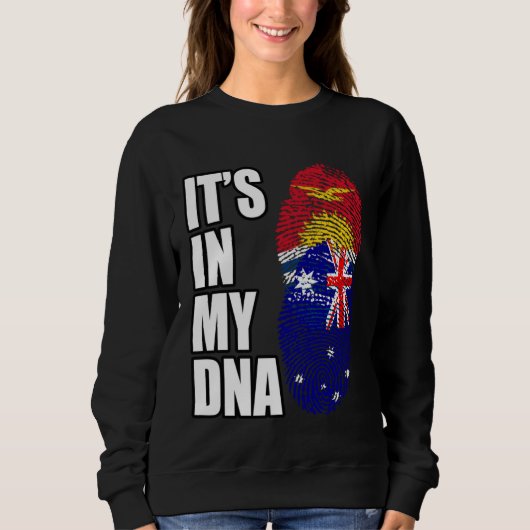Australian And Kiribati Mix DNA Heritage Flag Sweatshirt (Vorderseite)