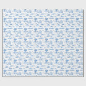 Australian Animal Toile (Blue) Wrapping Paper Geschenkpapier (Flach)
