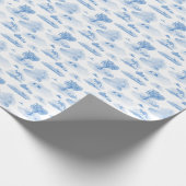 Australian Animal Toile (Blue) Wrapping Paper Geschenkpapier (Ecke)