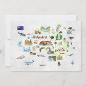 Australian Animals Baby Show by Mail Einladung (Rückseite)