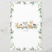 Australian Animals Greenerity Baby Shower Bingo Ga (Rückseite)